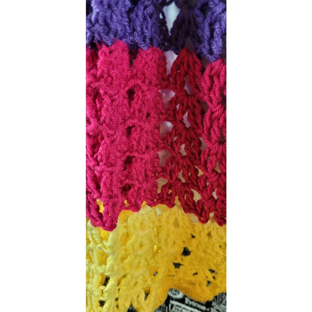 Vintage Crocheted Handmade Babydoll Dress Size Medium/Large